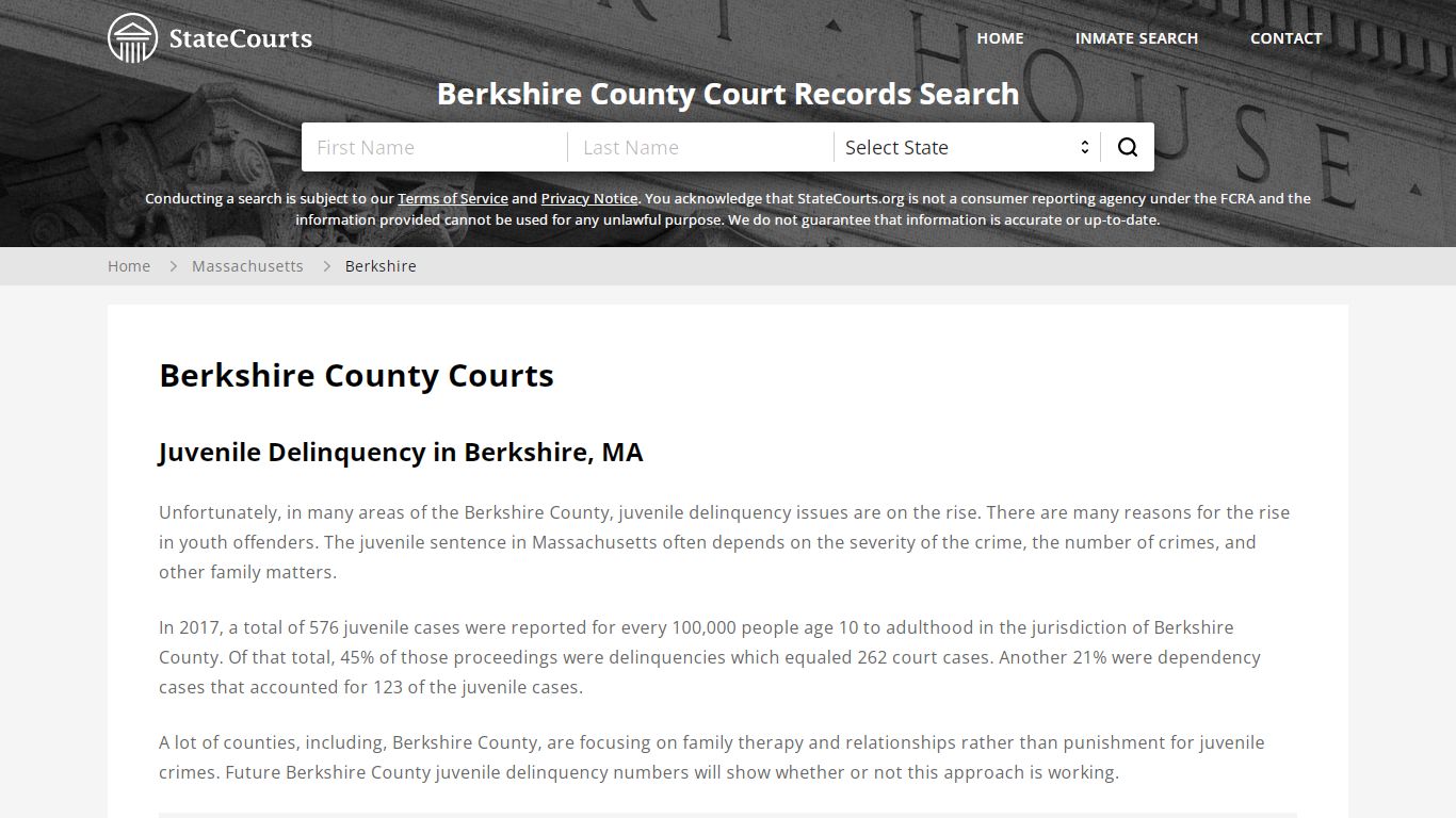 Berkshire County, MA Courts - Records & Cases - StateCourts