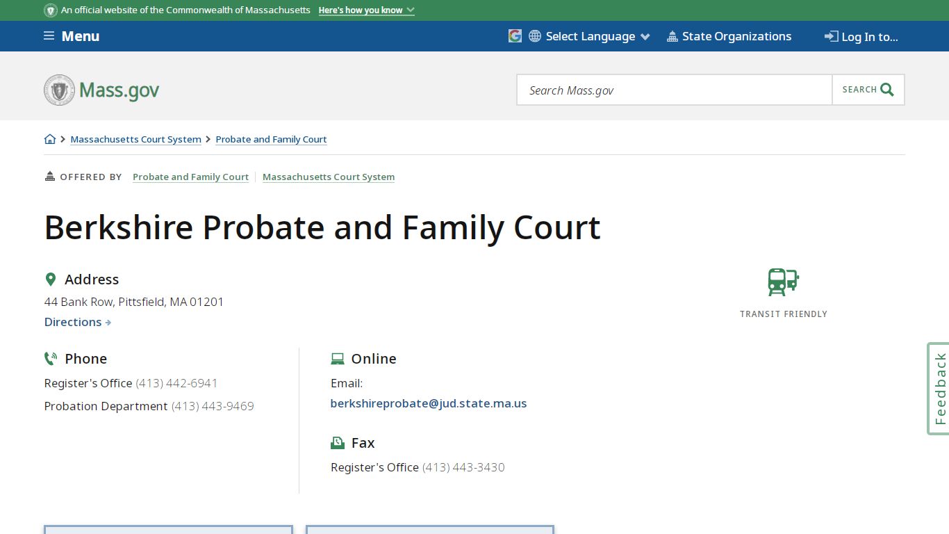 Berkshire Probate and Family Court | Mass.gov